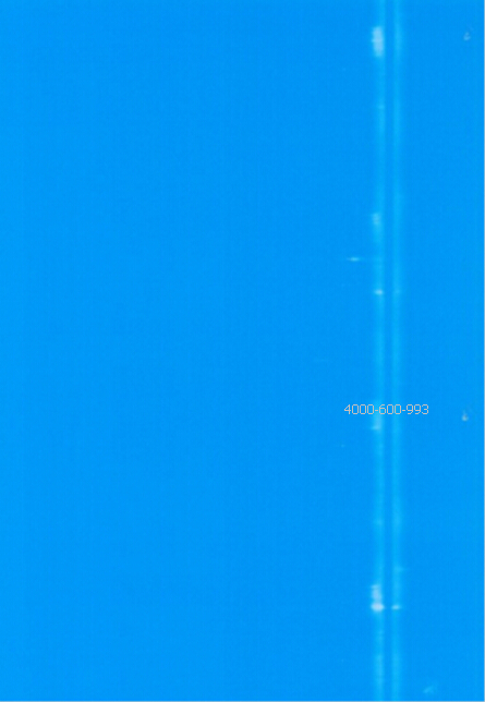 柯尼卡美能達彩色復印機C220打印出現白色橫線藍色單色效果圖-科頤辦公