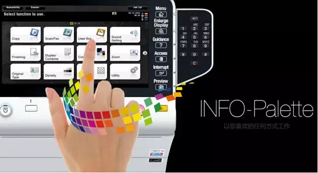 ▲INFO-palette白色操作面板-科頤辦公分享
