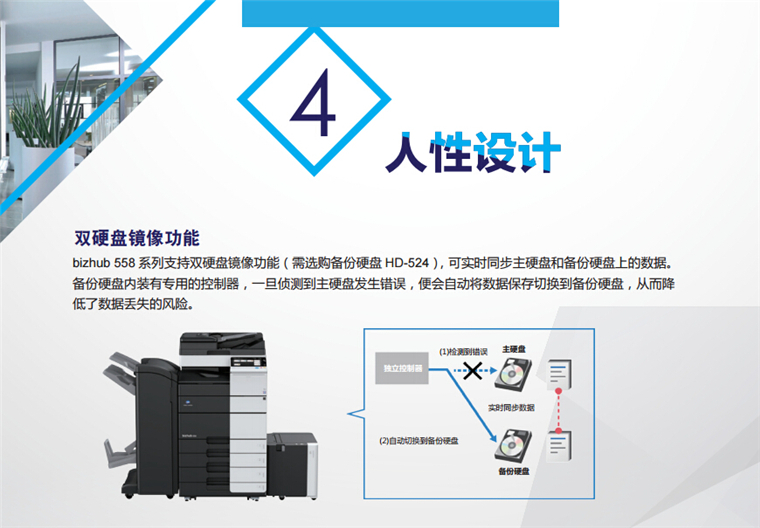柯尼卡美能達(dá)558雙硬盤鏡像功能-科頤辦公 柯尼卡美能達(dá)558雙硬盤鏡像功能-科頤辦公